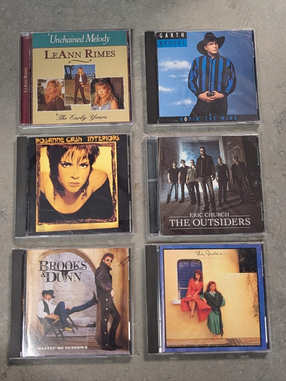 6 COUNTRY MUSIC CD's bundle garth brooks & dunn judds eric church